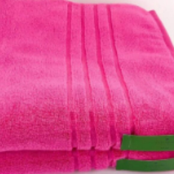 NWT Kate Spade Bight Pink Bath Towel - Set of 2 -Hot Pink - Picture 3 of 5